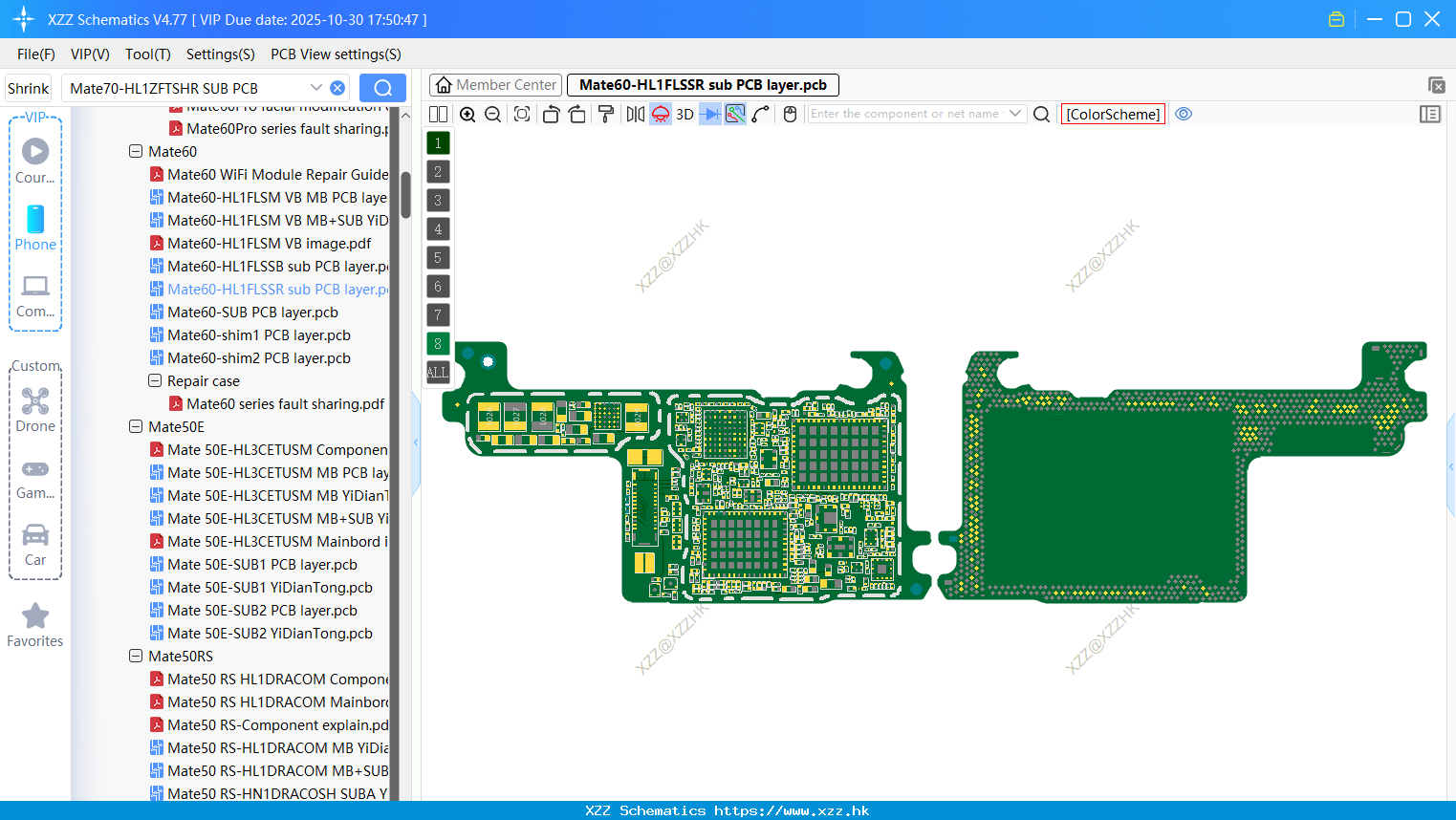 Huawei Mate60-HL1FLSSR Sub PCB Layer